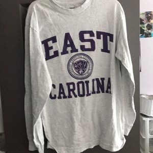 Gray and Purple ECU shirt long sleeve